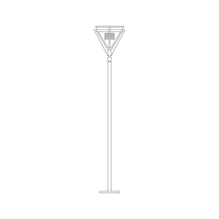 Street Light Elevation 3 DWG CAD block thumbnail — lighting drawing