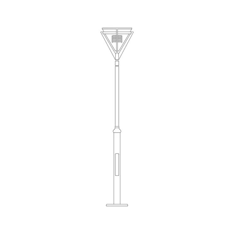 Street Light Elevation 4 DWG CAD block thumbnail — lighting drawing