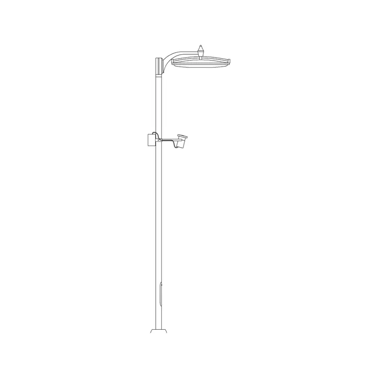 Street Light Elevation Modern 1 DWG CAD block thumbnail — lighting drawing