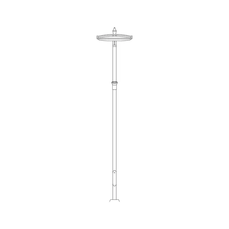 Street Light Elevation Modern 2 DWG CAD block thumbnail — lighting drawing