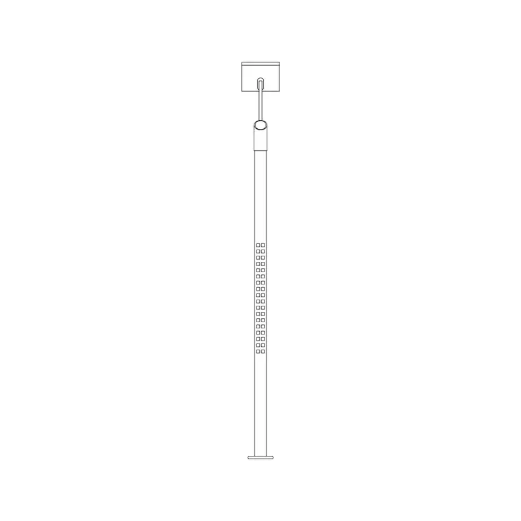 Street Light Elevation Sqaure Light DWG CAD block thumbnail — lighting drawing