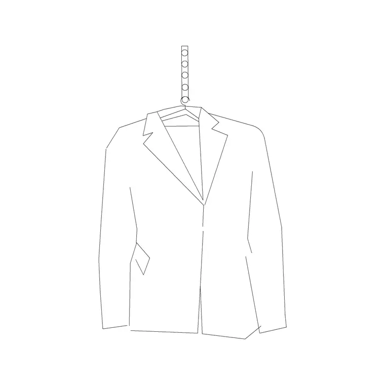 Suit Hanged Front DWG CAD block thumbnail — accessories drawing