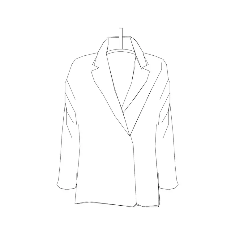 Suit DWG CAD block thumbnail — accessories drawing