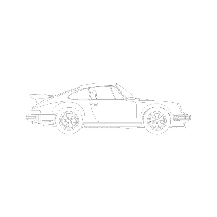Super Car 2 DWG CAD block thumbnail — vehicles drawing