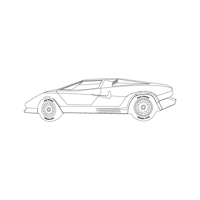 Super Car (2) DWG CAD block thumbnail — vehicles drawing