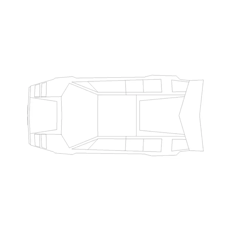 Super Car Plan (12) DWG CAD block thumbnail — vehicles drawing