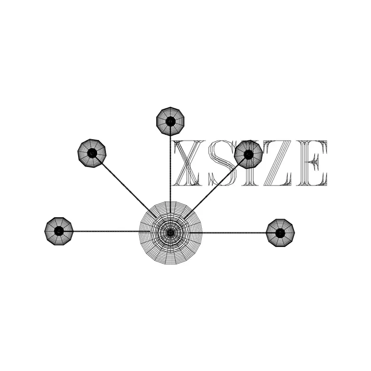 Suspended Chandelier Type A DWG CAD block thumbnail — lighting drawing
