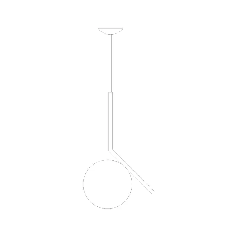 Suspended Light Ele (1) DWG CAD block thumbnail — lighting drawing