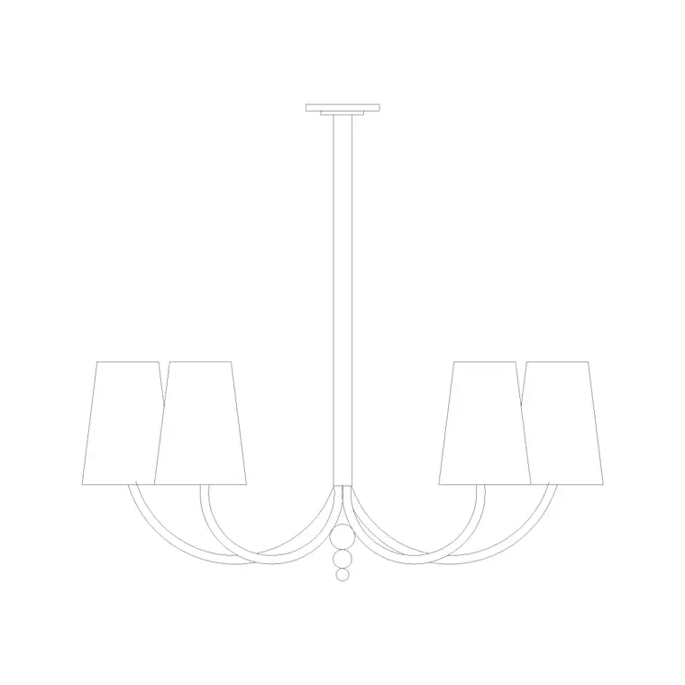 Suspended Light Ele (10) DWG CAD block thumbnail — lighting drawing