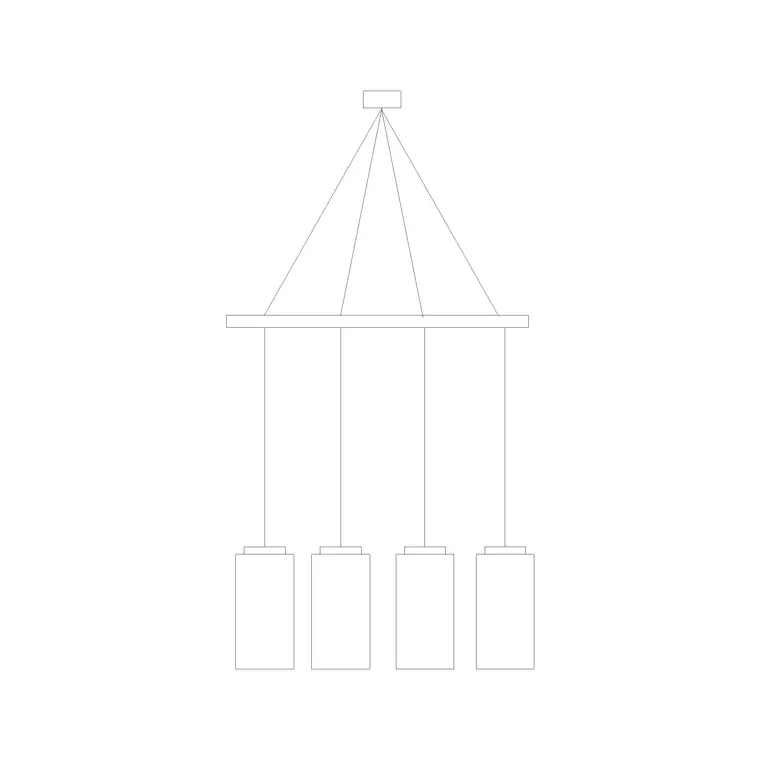 Suspended Light Ele (12) DWG CAD block thumbnail — lighting drawing
