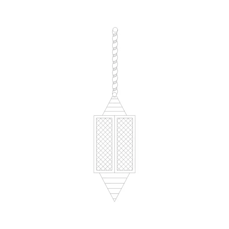Suspended Light Ele (19) DWG CAD block thumbnail — lighting drawing