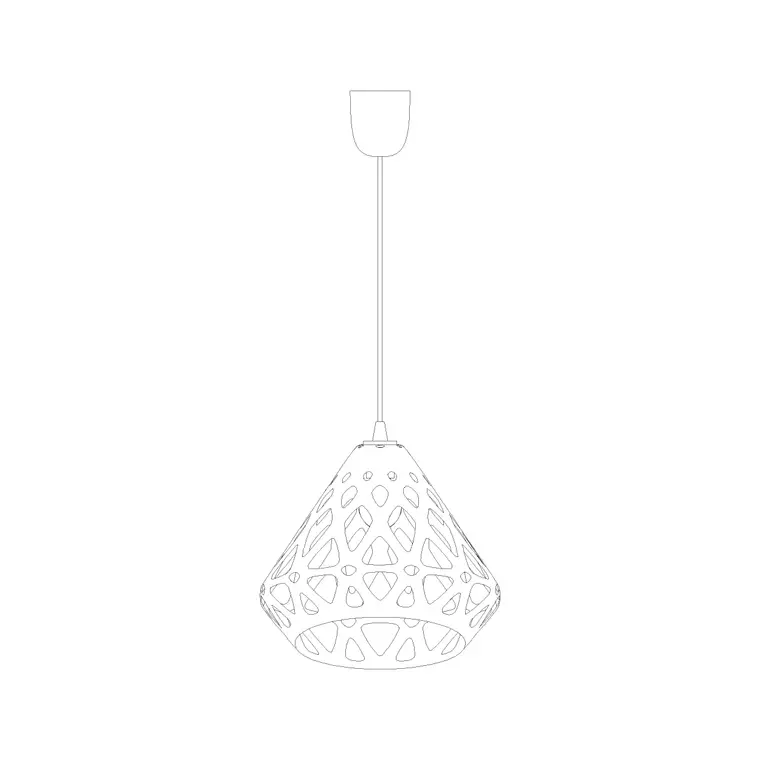 Suspended Light Ele (2) DWG CAD block thumbnail — lighting drawing