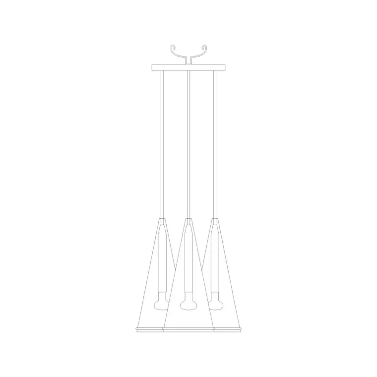 Suspended Light Ele (27) DWG CAD block thumbnail — lighting drawing