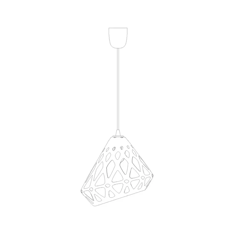 Suspended Light Ele (3) DWG CAD block thumbnail — lighting drawing