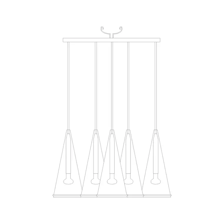 Suspended Light Ele (31) DWG CAD block thumbnail — lighting drawing
