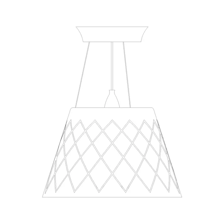 Suspended Light Ele (46) DWG CAD block thumbnail — lighting drawing