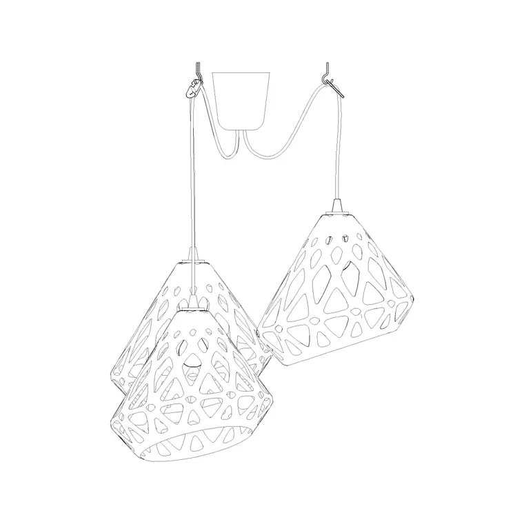 Suspended Light Ele (5) DWG CAD block thumbnail — lighting drawing