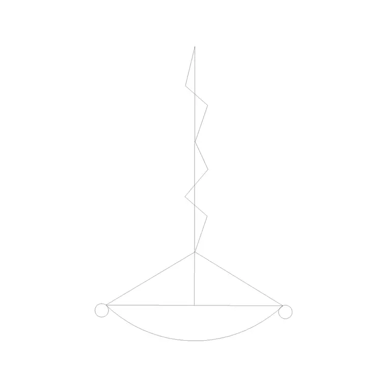 Suspended Light Ele (6) DWG CAD block thumbnail — lighting drawing