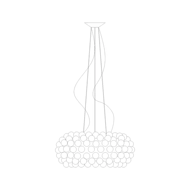 Suspended Light Ele (7) DWG CAD block thumbnail — lighting drawing