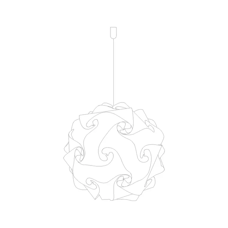 Suspended Light Ele (8) DWG CAD block thumbnail — lighting drawing