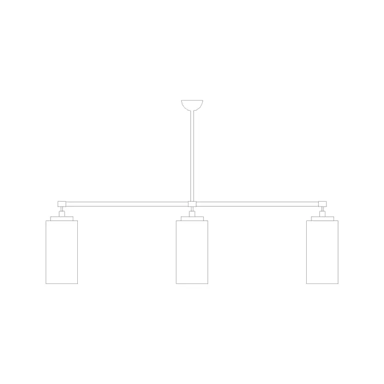 Suspended Light Ele (9) DWG CAD block thumbnail — lighting drawing