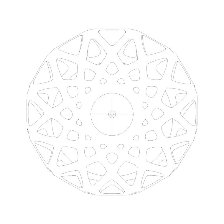 Suspended Light Plan (1) DWG CAD block thumbnail — lighting drawing