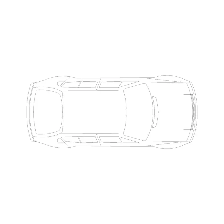 SUV Car Plan (17) DWG CAD block thumbnail — vehicles drawing