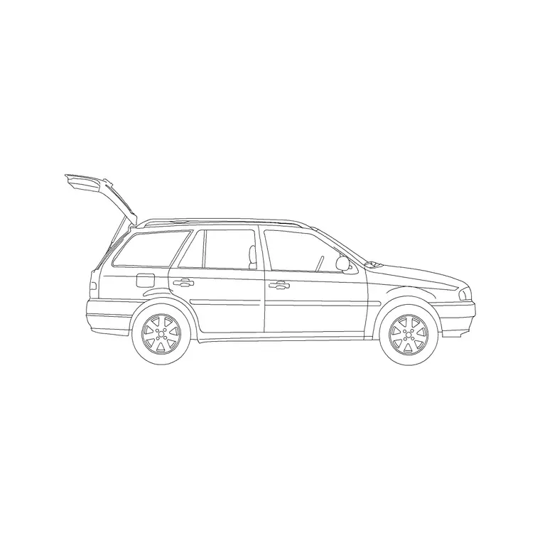 SUV Car DWG CAD block thumbnail — vehicles drawing
