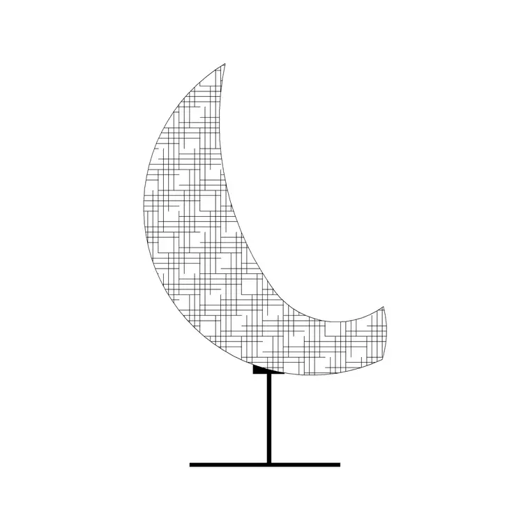 Swing Chair Side DWG CAD block thumbnail — outdoor drawing