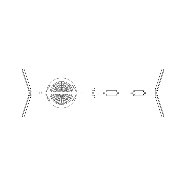 Swing Plan 4 DWG CAD block thumbnail — outdoor drawing