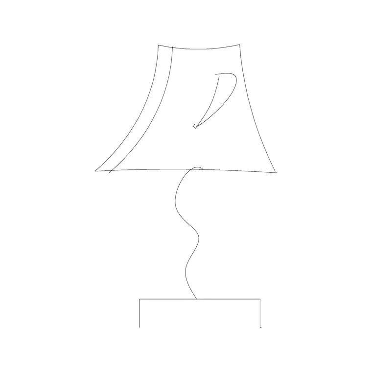 Table Lamp 1 DWG CAD block thumbnail — lighting drawing