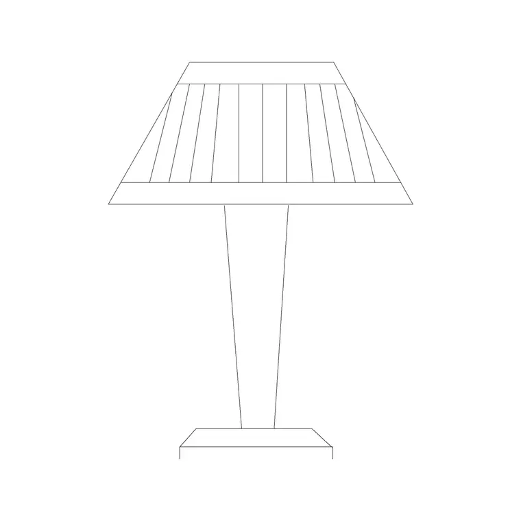 Table Lamp 2 DWG CAD block thumbnail — lighting drawing