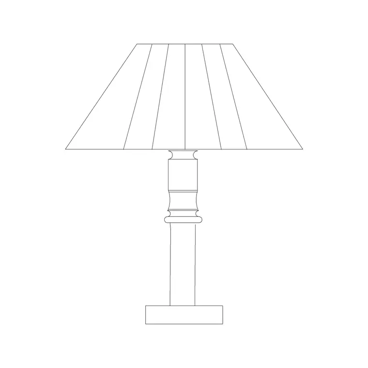 Table Lamp 3 DWG CAD block thumbnail — lighting drawing