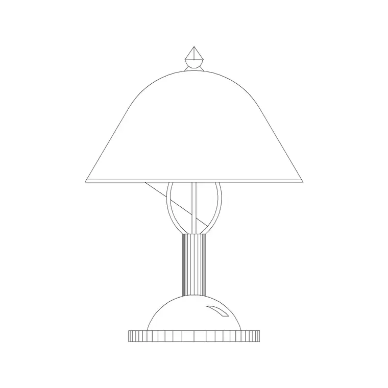 Table Lamp 4 DWG CAD block thumbnail — lighting drawing