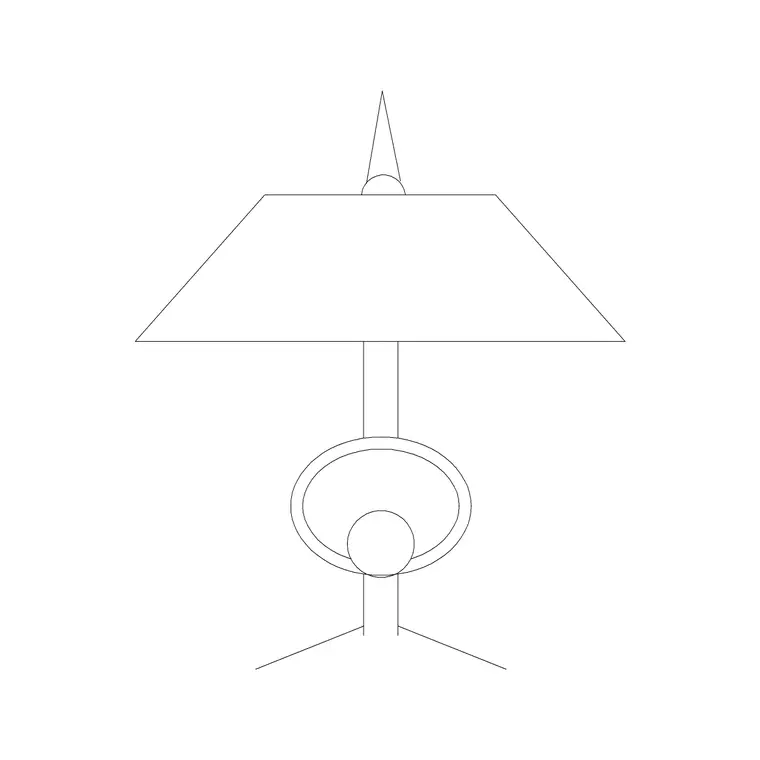Table Lamp 5 DWG CAD block thumbnail — lighting drawing