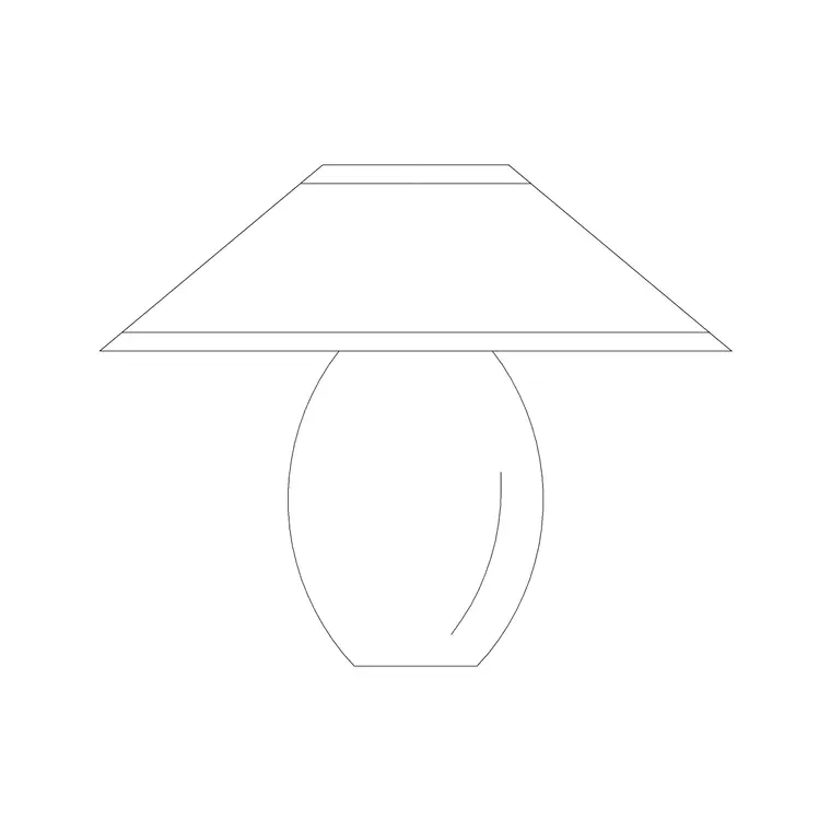 Table Lamp 7 DWG CAD block thumbnail — lighting drawing