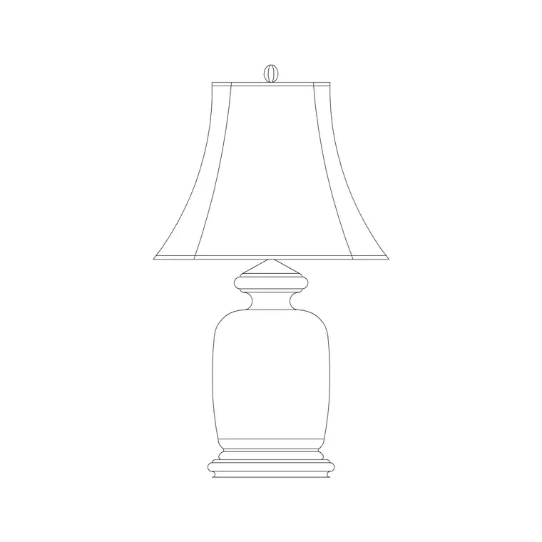 Table Lamp 8 DWG CAD block thumbnail — lighting drawing
