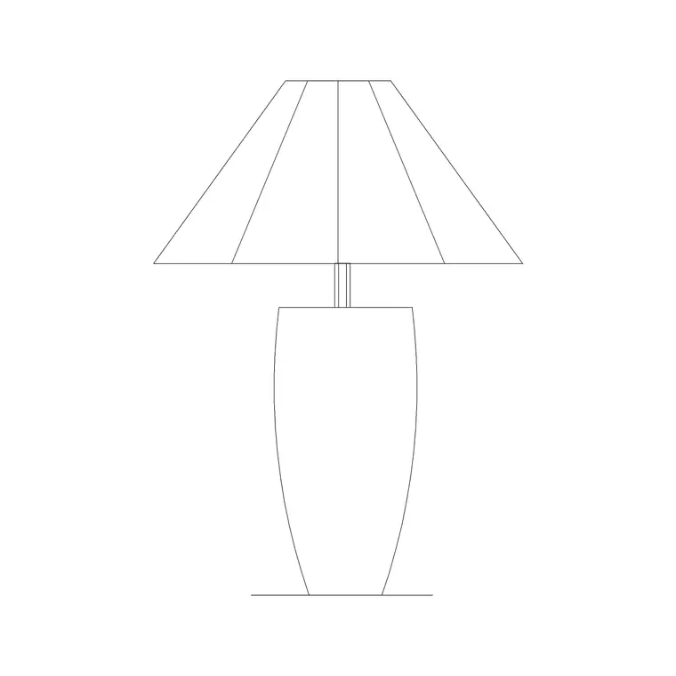 Table Lamp Ceramic Stand DWG CAD block thumbnail — lighting drawing
