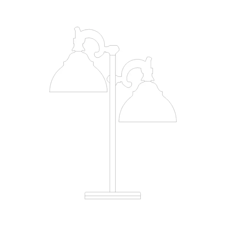 Table Lamp Elev (1) DWG CAD block thumbnail — lighting drawing