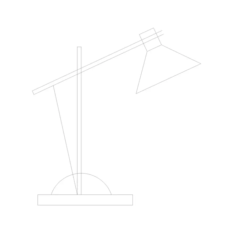 Table Lamp Elev (11) DWG CAD block thumbnail — lighting drawing