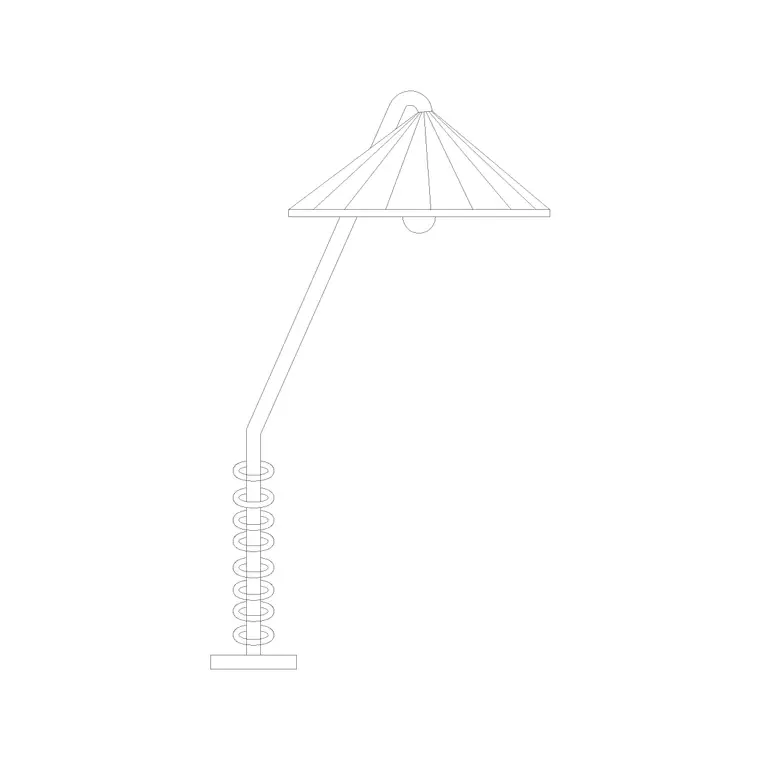 Table Lamp Elev (12) DWG CAD block thumbnail — lighting drawing