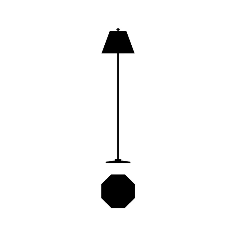 Table Lamp Elev (18) DWG CAD block thumbnail — lighting drawing