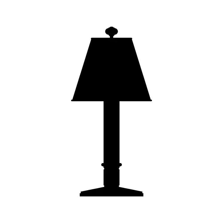 Table Lamp Elev (19) DWG CAD block thumbnail — lighting drawing
