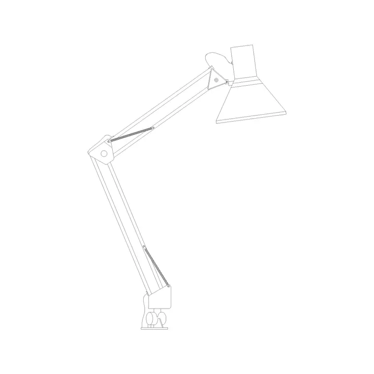 Table Lamp Elev (20) DWG CAD block thumbnail — lighting drawing
