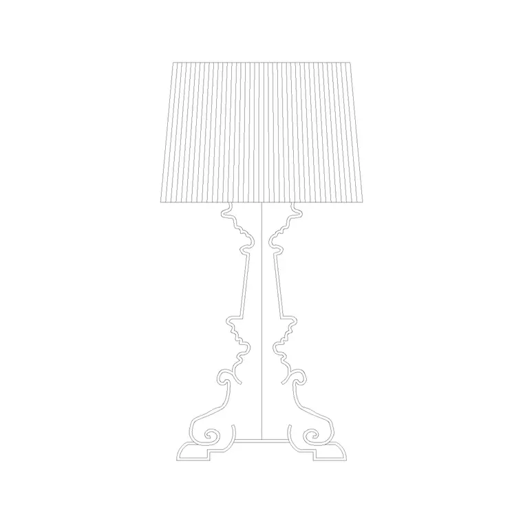 Table Lamp Elev (21) DWG CAD block thumbnail — lighting drawing