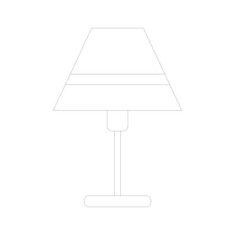 Table Lamp Elev (22) DWG CAD block thumbnail — lighting drawing