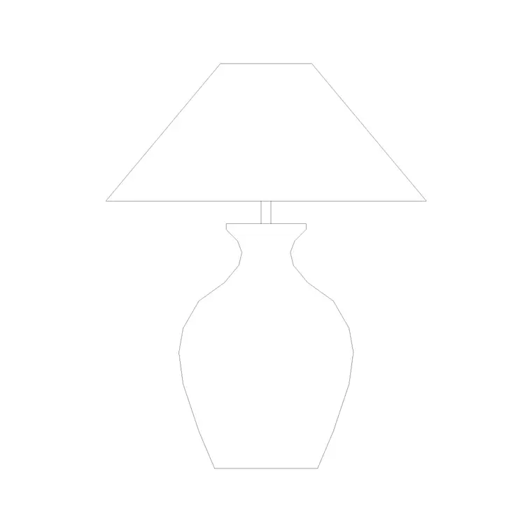 Table Lamp Elev (23) DWG CAD block thumbnail — lighting drawing