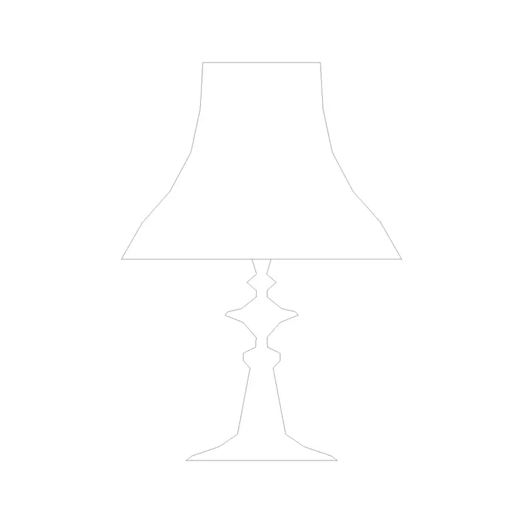 Table Lamp Elev (24) DWG CAD block thumbnail — lighting drawing