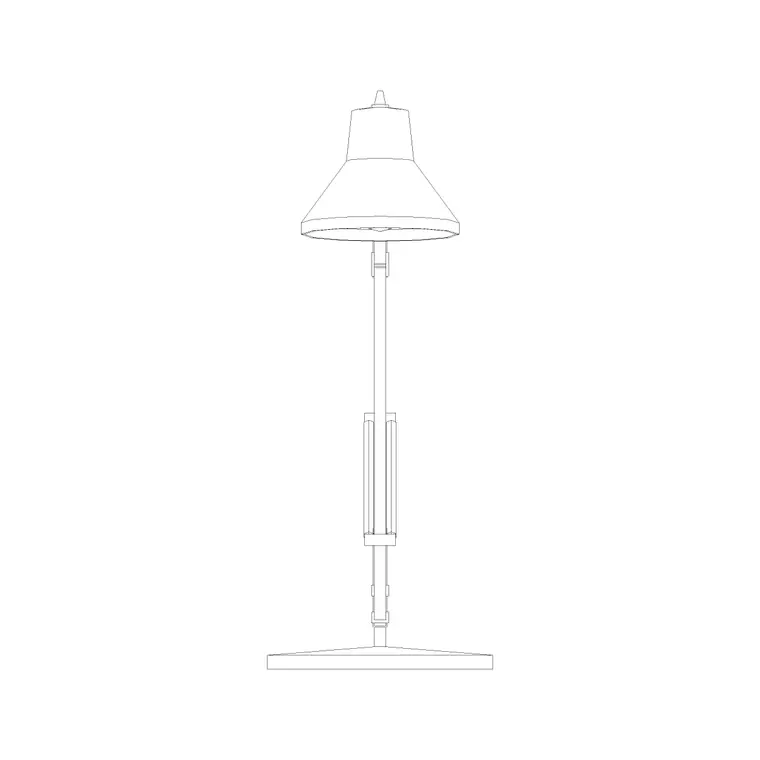 Table Lamp Elev (27) DWG CAD block thumbnail — lighting drawing