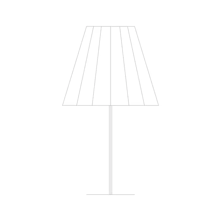 Table Lamp Elev (32) DWG CAD block thumbnail — lighting drawing